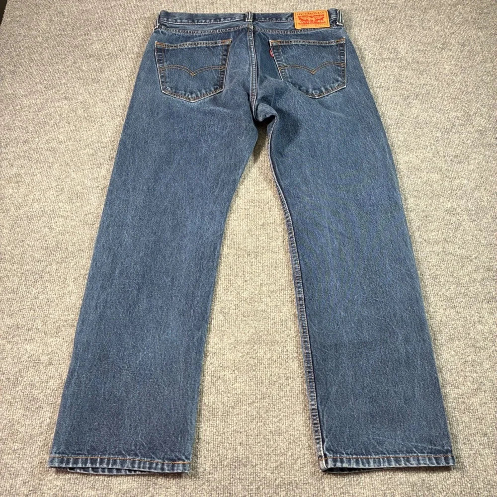 Levis 505 Regular Fit Straight Leg Jeans Mens 34x30 Blue Excellent Denim Pants